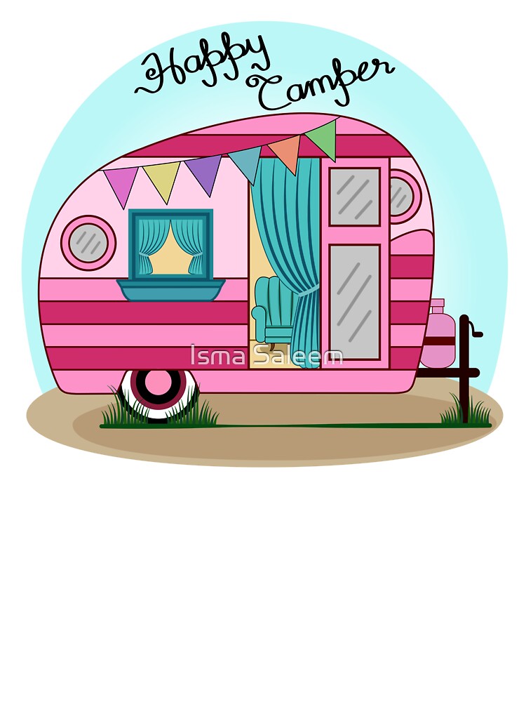 Happy Camper Pink by Isma Saleem