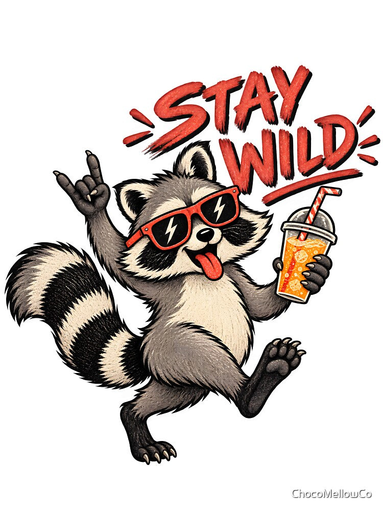 Stay Wild Raccoon by ChocoMellowCo