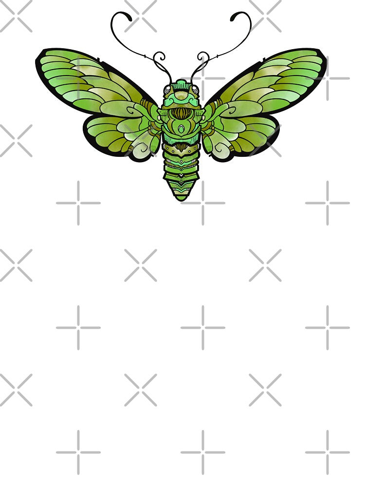 green moth symmetrical design by weilertsen