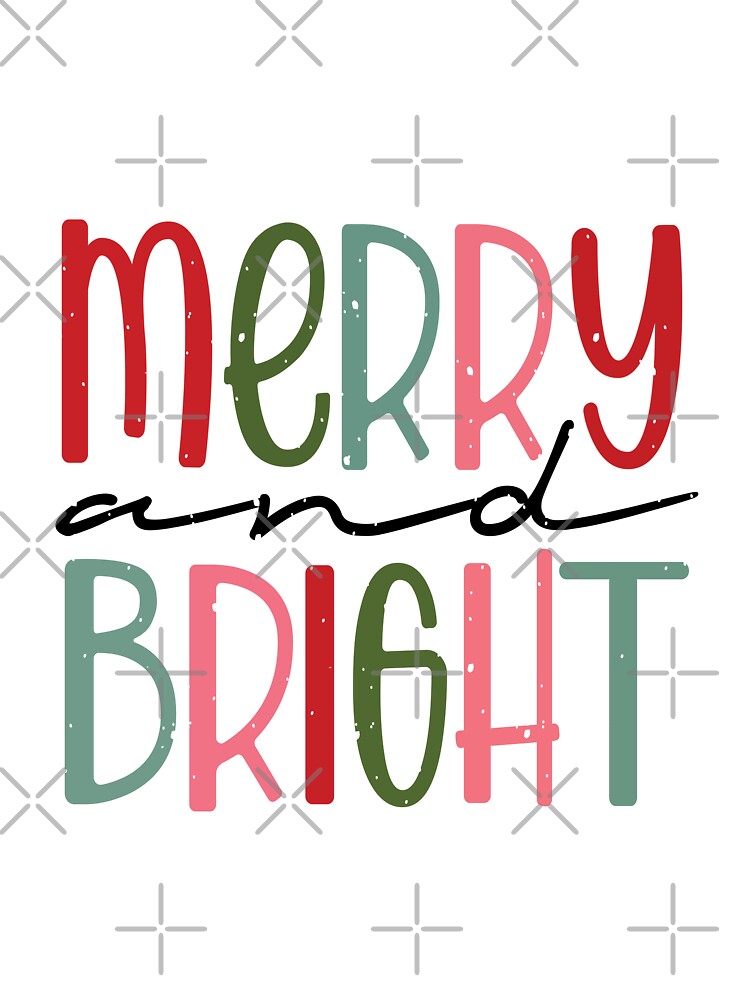 Merry and Bright snow christmas vibes by Smix Pixels