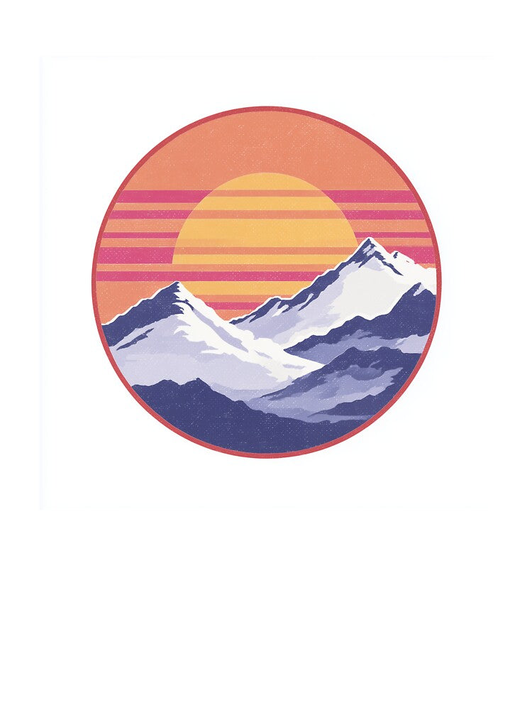 Retro Vaporwave Sunset Mountains by StickerMan17