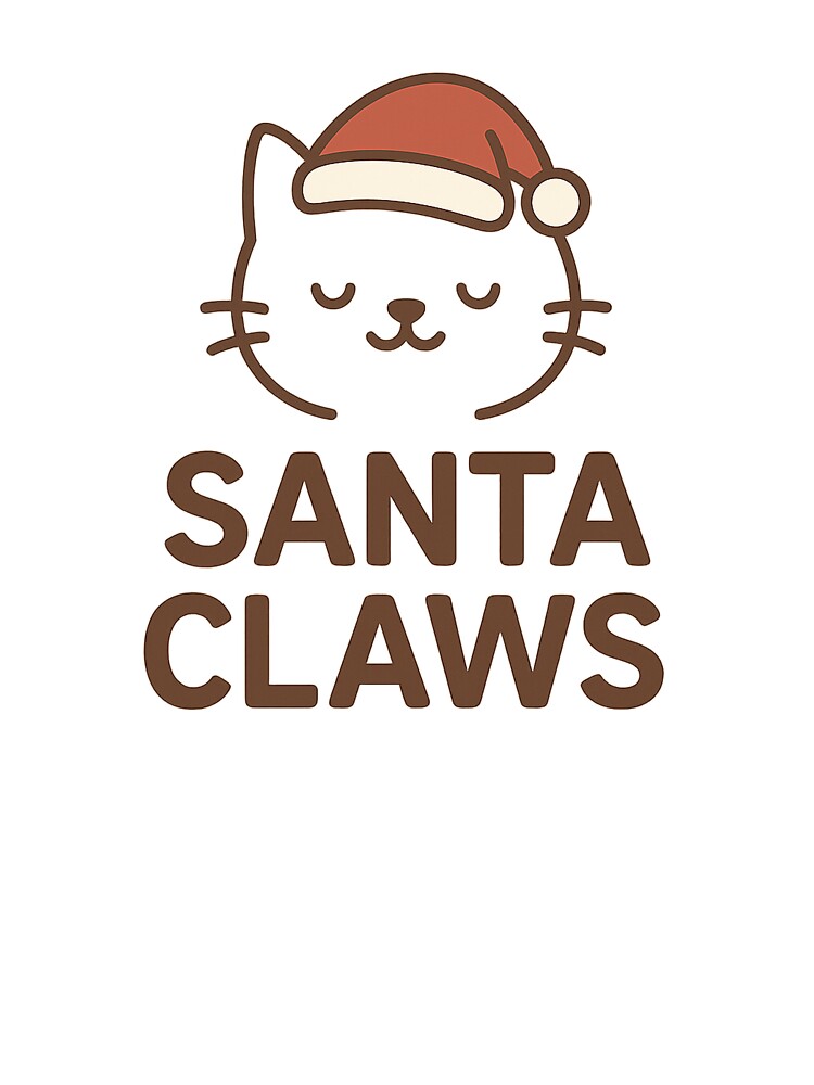 Santa Claws – Funny Christmas Cat Quote With Santa Hat by StyleLap