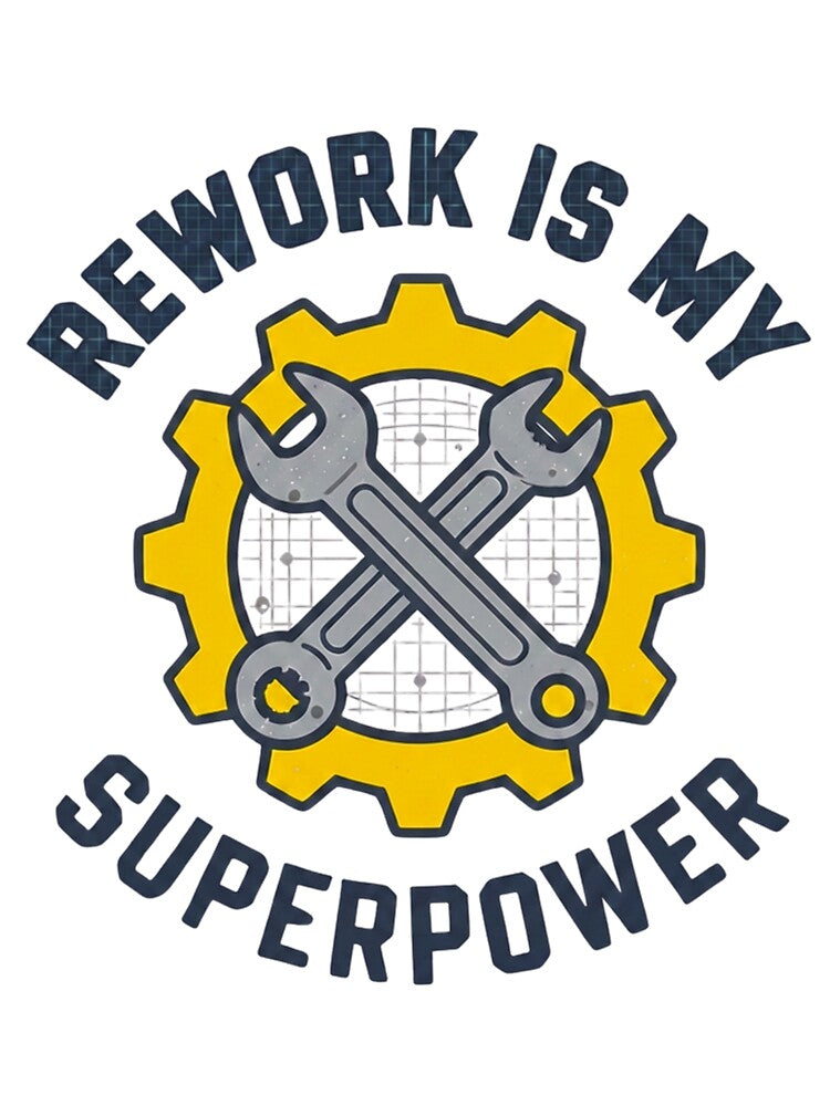 Rework Is My Superpower Funny Engineer T-Shirt by DirectiveOffice