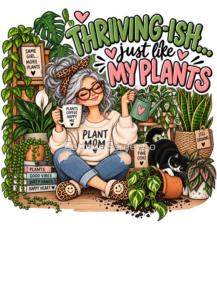 Thriving-ish Just Like My Plants by CottageGardenCo