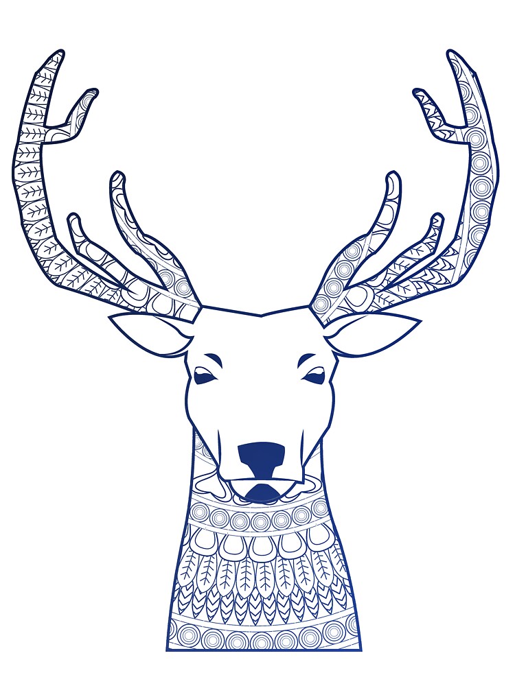 Mandala Deer | yoga top by PetrKad