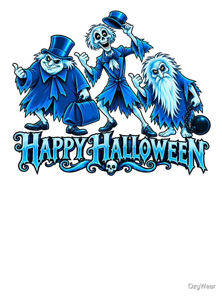 Happy Haunts – Hitchhiking Ghosts Halloween by OzyWear