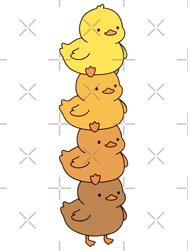 Kawaii Duck Stack – Cute Colorful Duckling Collection by AliveStyle