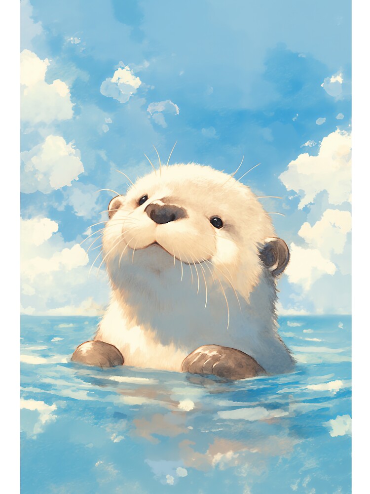 A Cute Otter Watery Wonderland by AshiraCreations