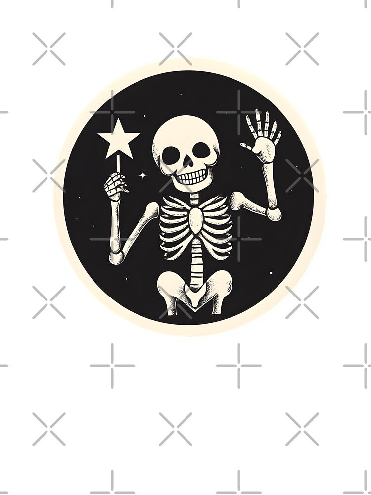 Skeleton Waving with Magic Wand by CharmingQuill