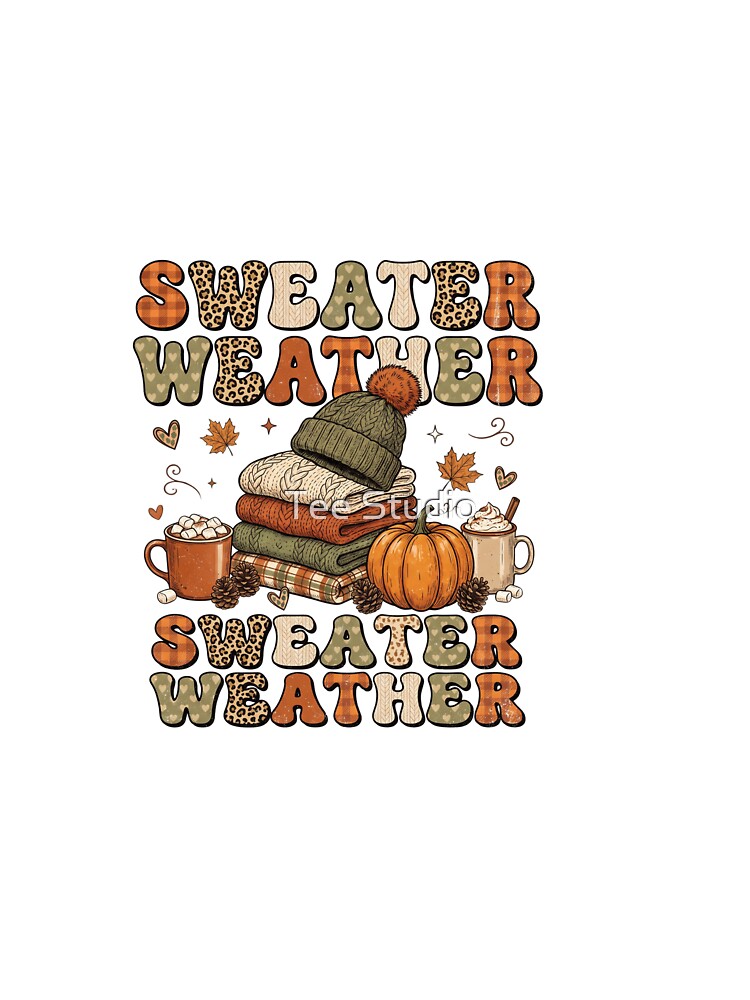 Autumn Sweaters Cocoa and Pumpkin by Tee Studio