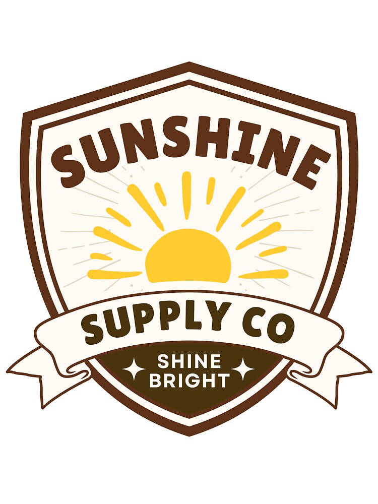 Sunshine Supply Co Shine Bright Vintage Logo Retro Summer Apparel by HYPNK