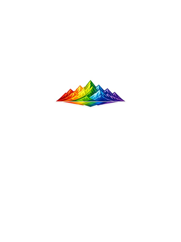 Rainbow Pride Mountain Landscape | LGBT Nature Art by redengineers