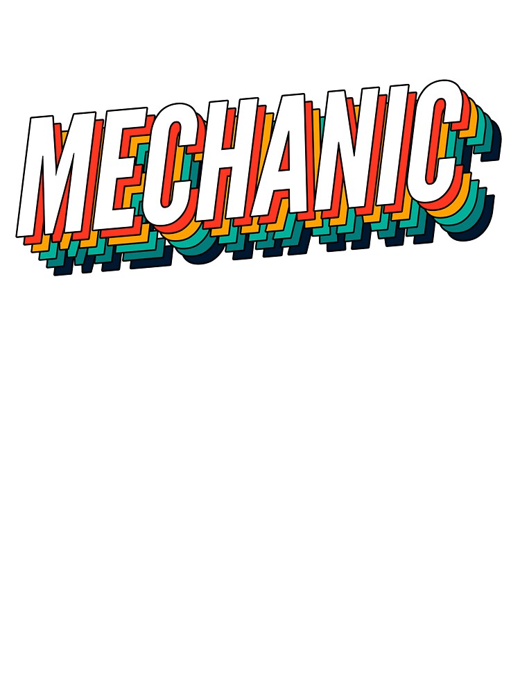 Mechanic Retro Vintage Label For The Best Mechanic by SVPOD