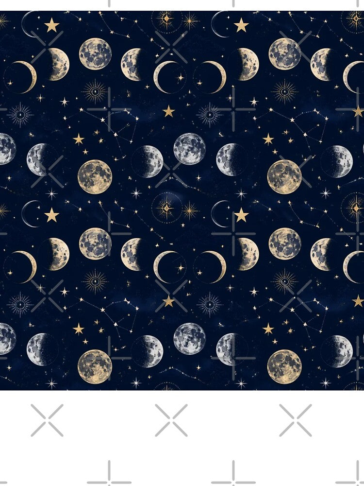 Celestial Moon Phases Star Pattern by StickyGuys