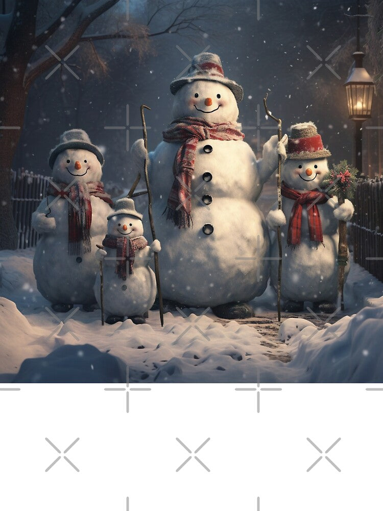 christmas snowman holiday print by dcrc