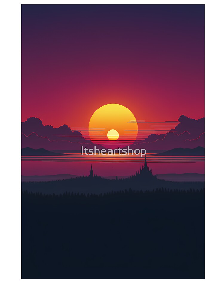 Aesthetic Retro Sunset by Itsheartshop