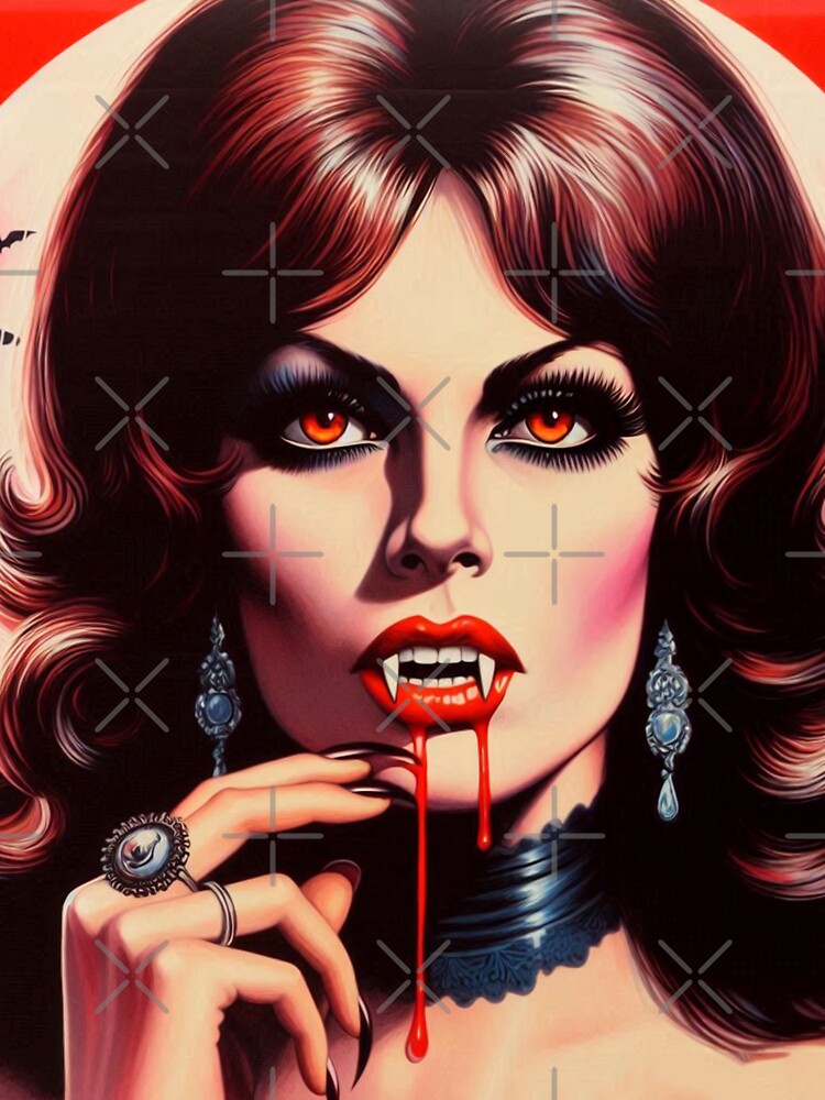 Retro Vampire Woman by PulpVintage