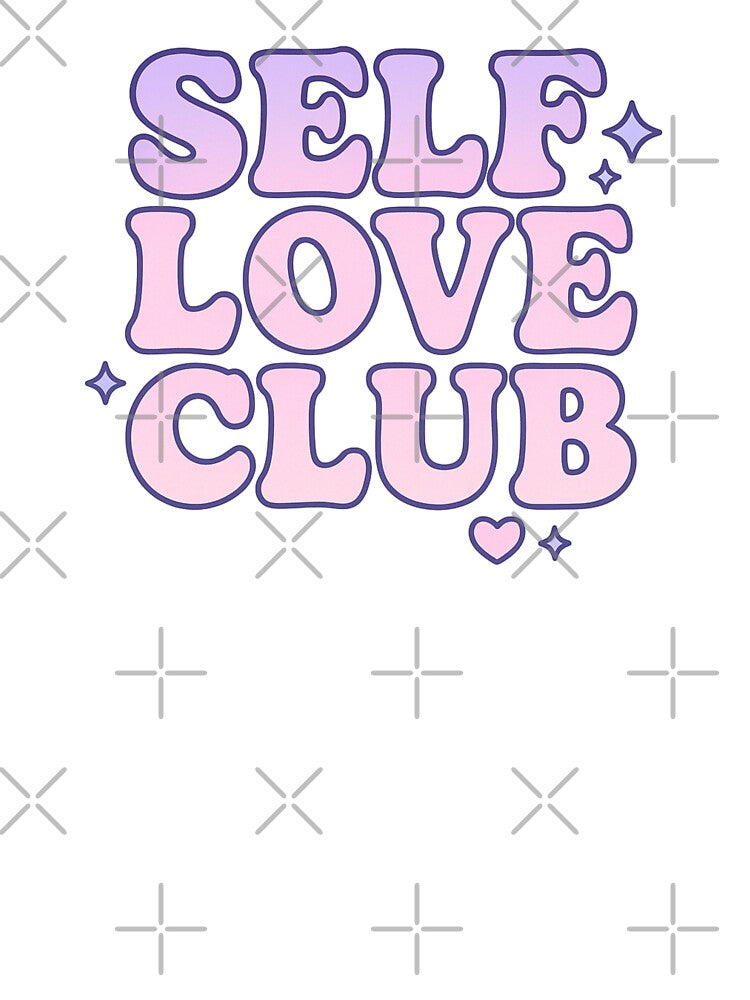 Self-Love Club – Pastel Bubble Letter Sticker / Shirt / Mug by InspireHerTribe
