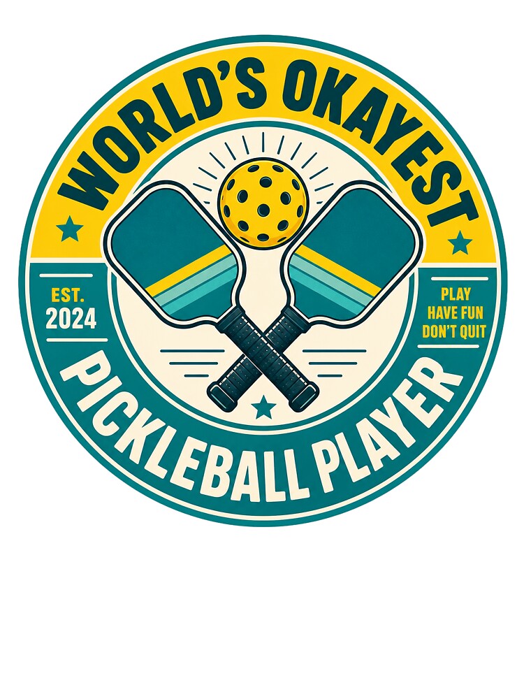 World's Okayest Pickleball Player | Funny Pickleball T-Shirt Gift by OMNITeeSigns