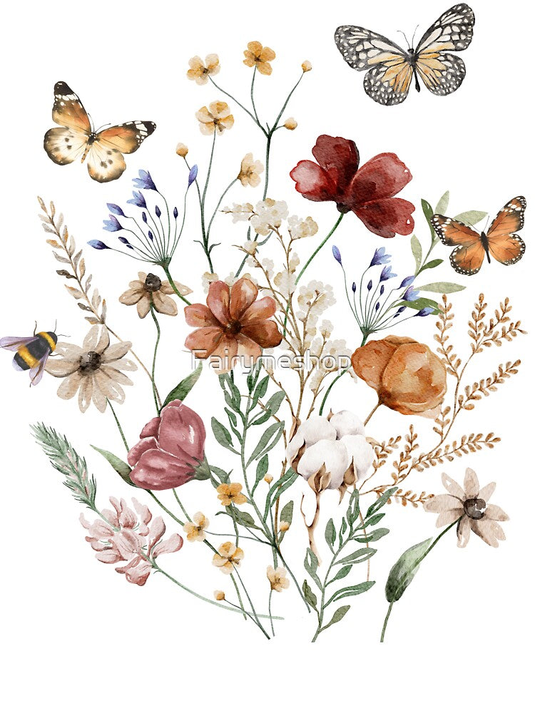 Rustic Wildflowers & Butterflies by Fairymeshop
