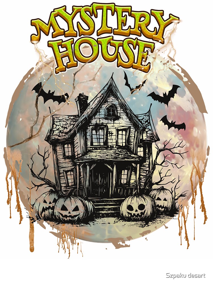 Halloween Haunted House and Pumpkins by Szpaku desart