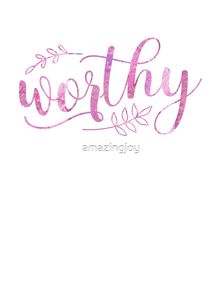 Worthy Pink Calligraphy Boho by amazingjoy