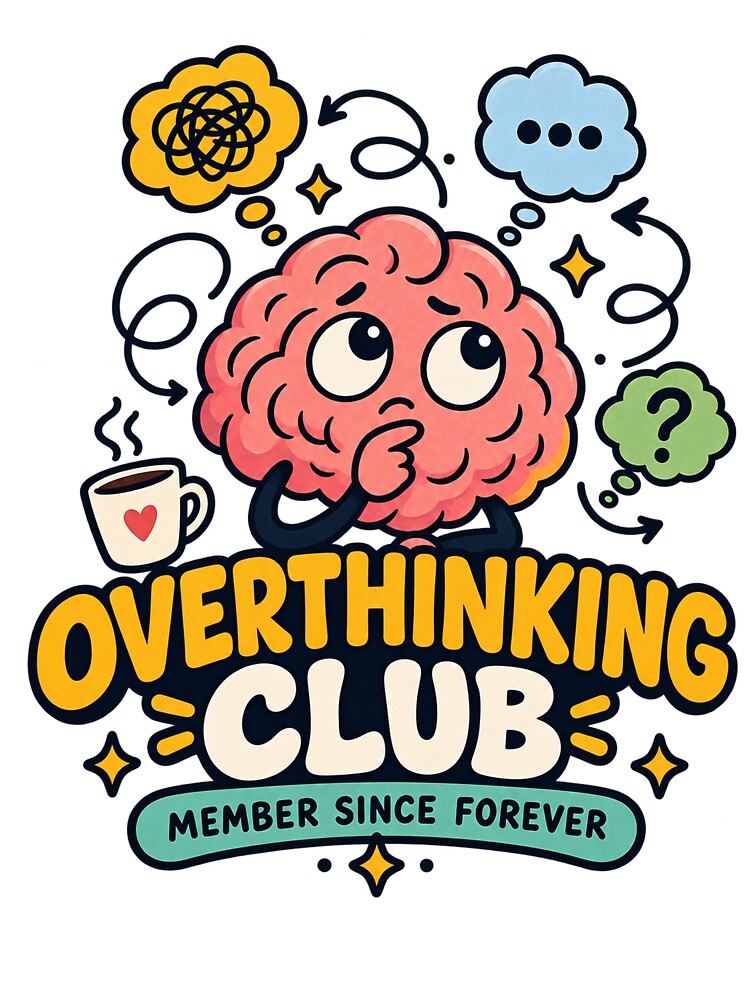 Overthinking Club Member Since Forever Funny Overthinker by Pixel & Ponder
