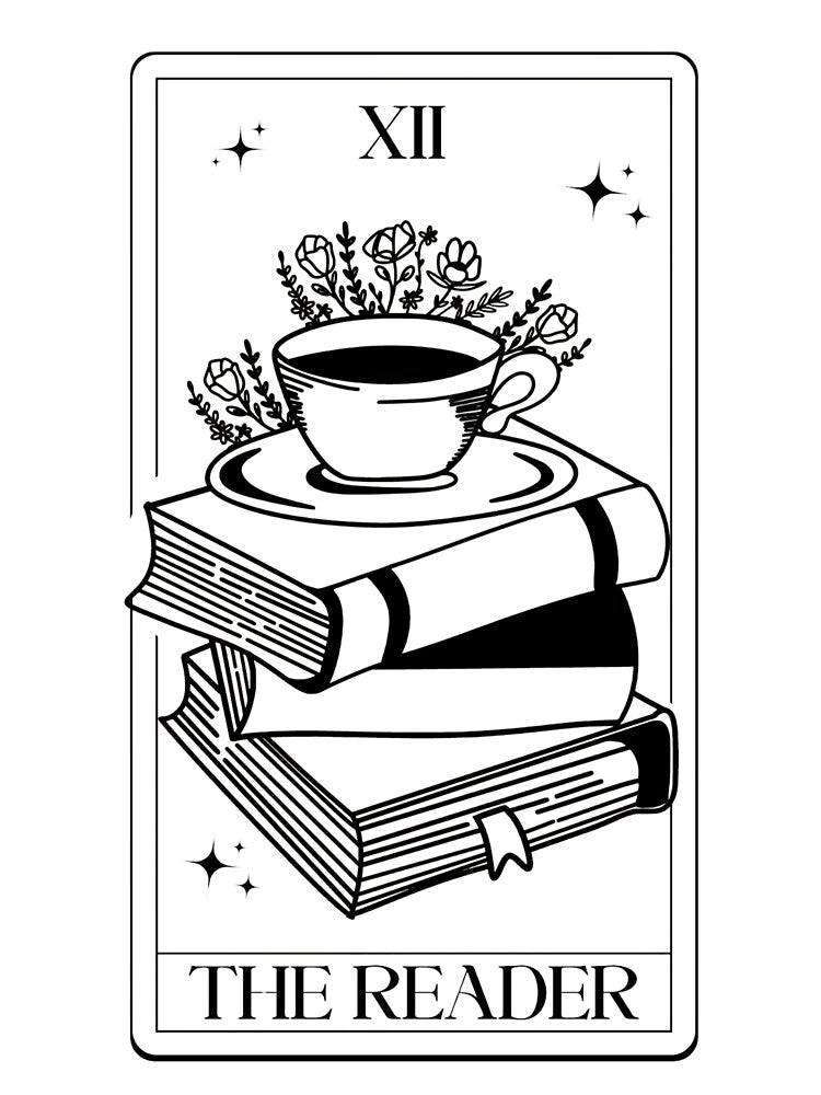 The Reader Tarot Card Book Stack by bookishemporium