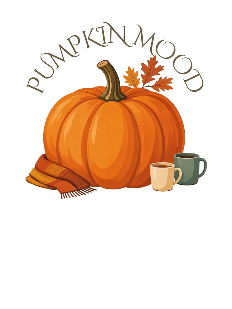Pumpkin Mood Design – Cute Fall Aesthetic, Autumn Vibes, Pumpkin Lover Gift & Cozy Halloween Seasonal Graphic by Everleaf Studio