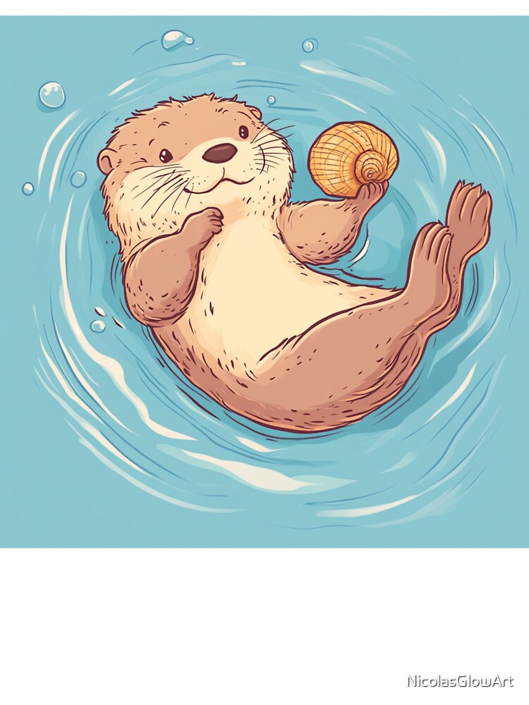 Otter in Water by NicolasGlowArt