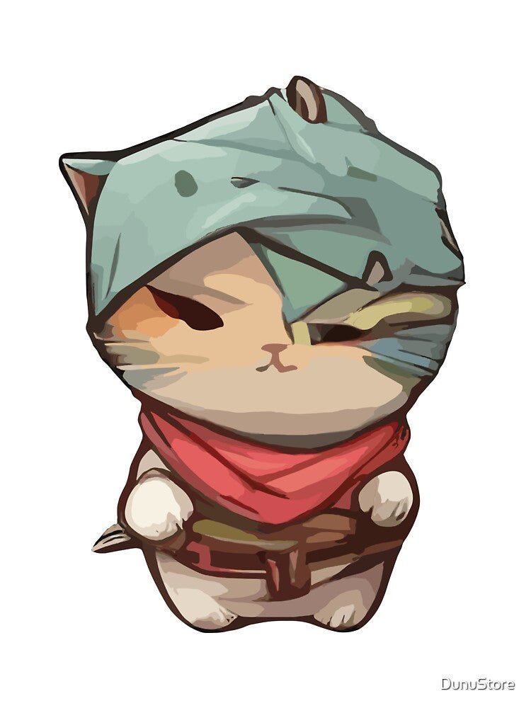 cute kawaii ninja cat with cute eyes by DunuStore