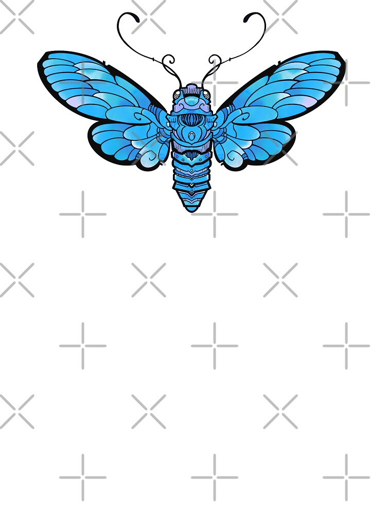blue moth symmetrical design by weilertsen