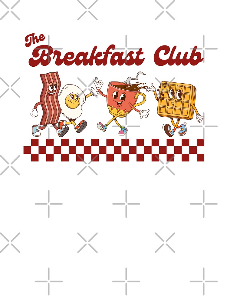 The Breakfast Club Retro Breakfast Food Cartoon Funny Diner Design by shopfindingbeni