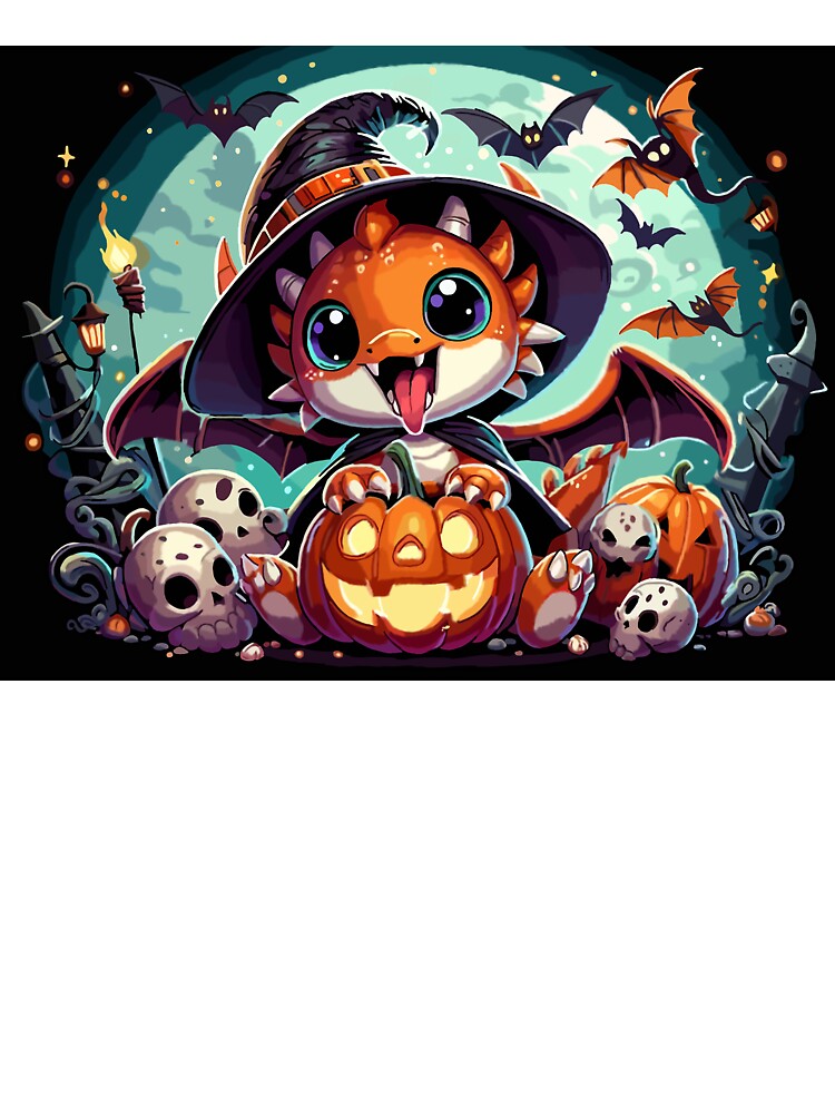 Cute Halloween Dragon by cozycottagePNW