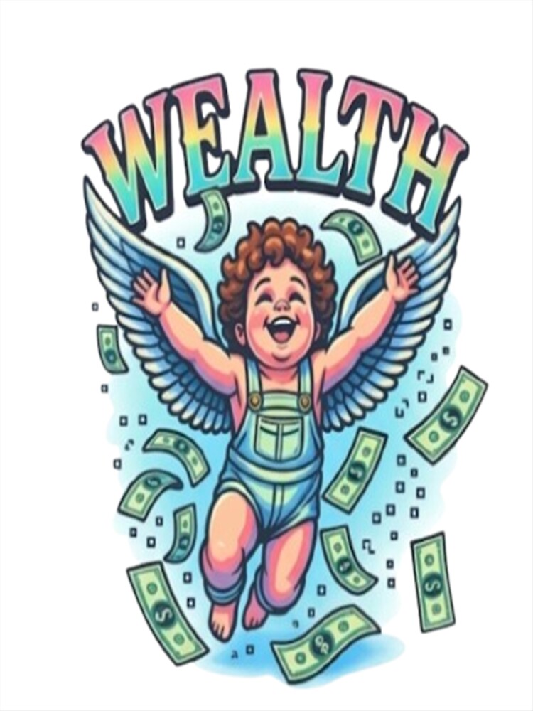 Wealth Flying Cherub Money Design by StreetWave01