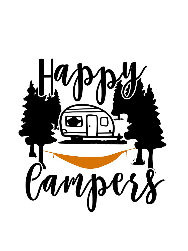 Happy Camper Quote, special gift for Campers or Van lifers, Modern Nomads, Van Lovers, Mountaineers by popotamfriends