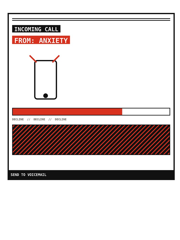 Incoming Call From Anxiety Sticker by PlusScanner