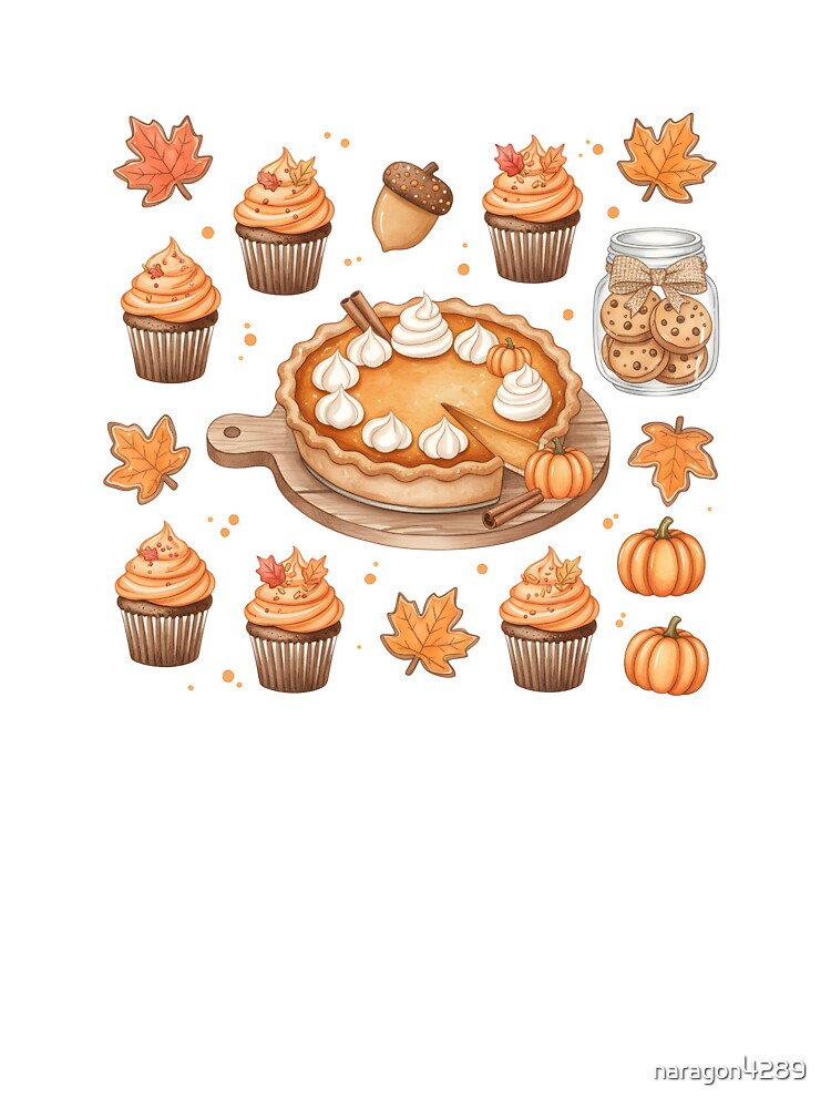 Cute Fall Dessert Illustration by naragon4289