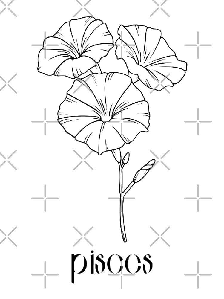 ''pisces'' black and white flower by Uylia7
