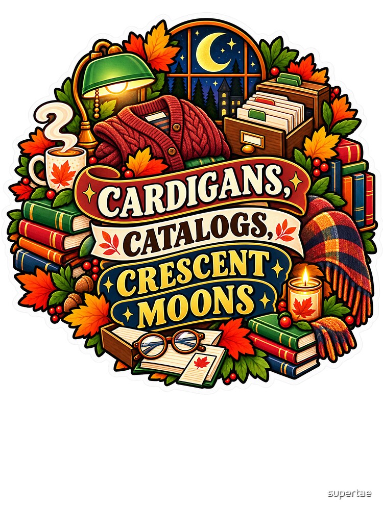 Cardigans, Catalogs, Crescent Moons Librarian by supertae