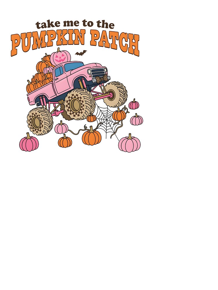 Pink Monster Truck Pumpkin Patch Girls Fall by KroghDs