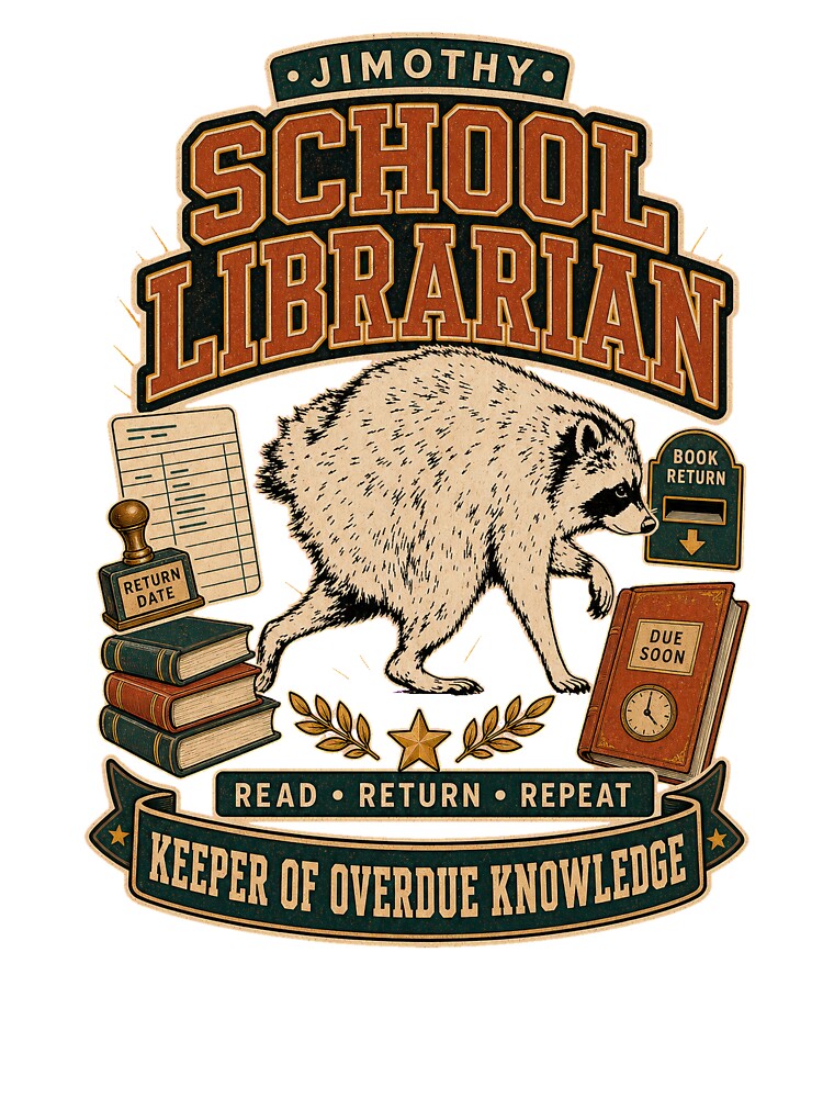 Jimothy Raccoon School Librarian Shirt, Funny Library Staff Book Lover Gift. Funny Comfort Colors, Comfort Colors jimothy shirt. by imad1hkf
