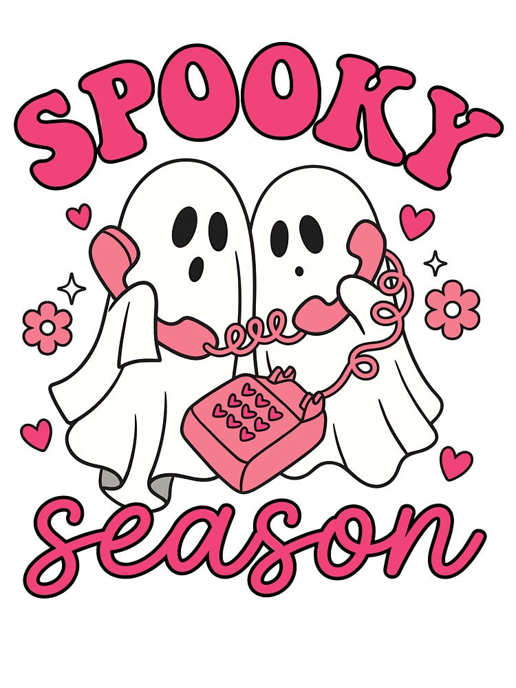 Spooky Season Retro Pink Ghosts Phone by KroghDs
