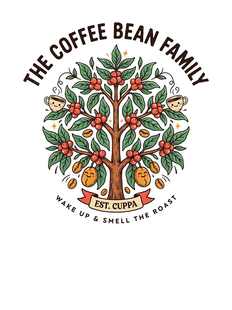 The Coffee Bean Family Funny Coffee Plant Design – Cute Coffee Tree & Coffee Lover by ArcticFoxStudio