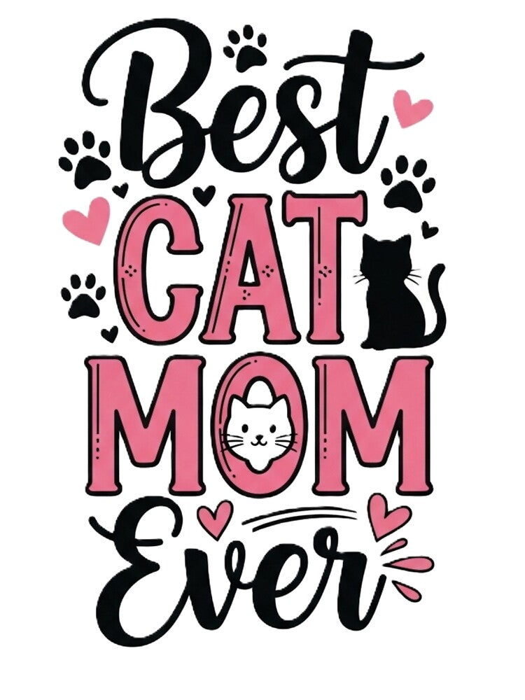 Best Cat Mom Ever Cute Cat Lover Mother's Day Gift T-Shirt by EventDrop