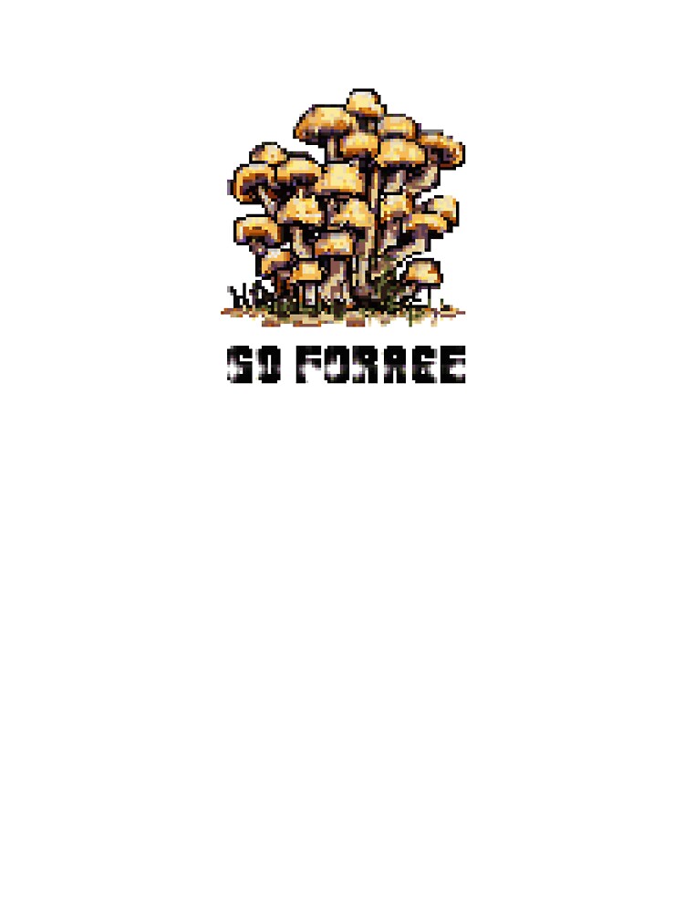 Go Forage mushroom fungus lover Pixel Art by TrixieePixels