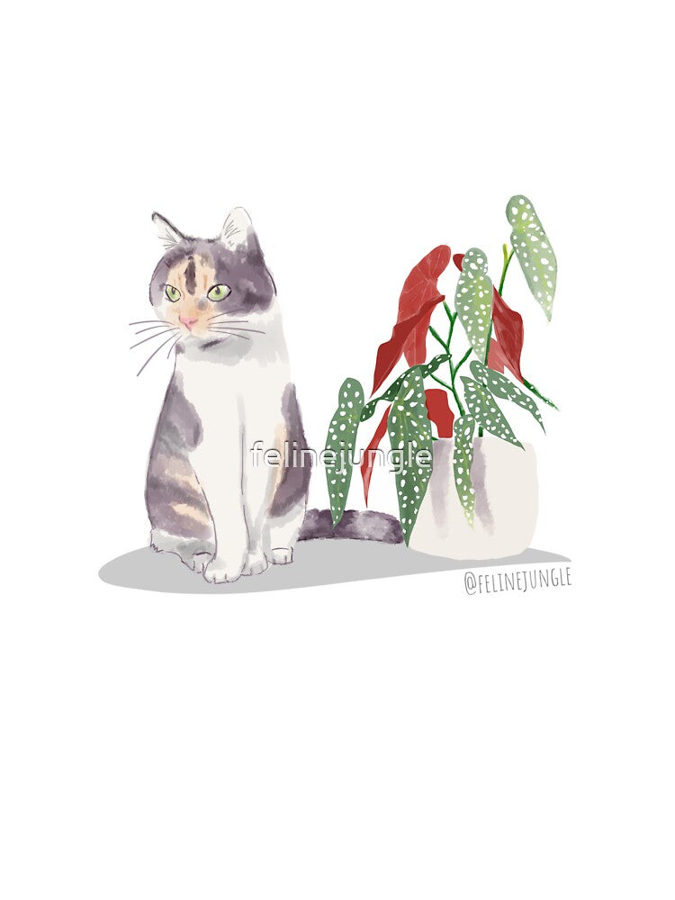 Tropical Begonia Cat by felinejungle