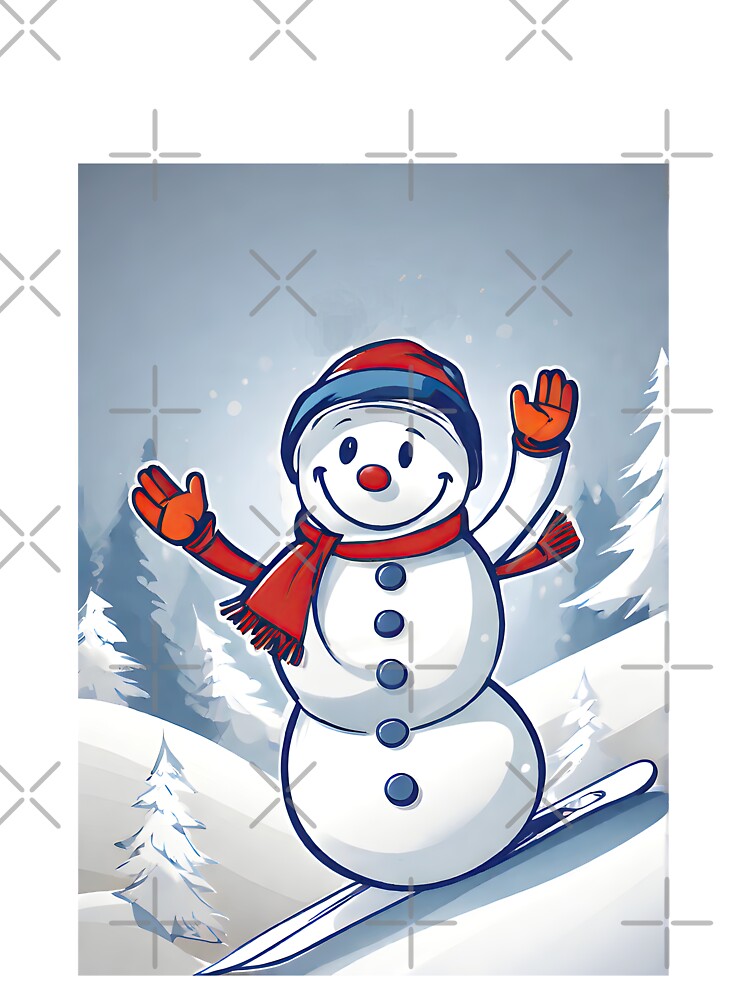 Snowman Snowboarder #2 On Vacation -  Yule Tide Carver by Artekinium