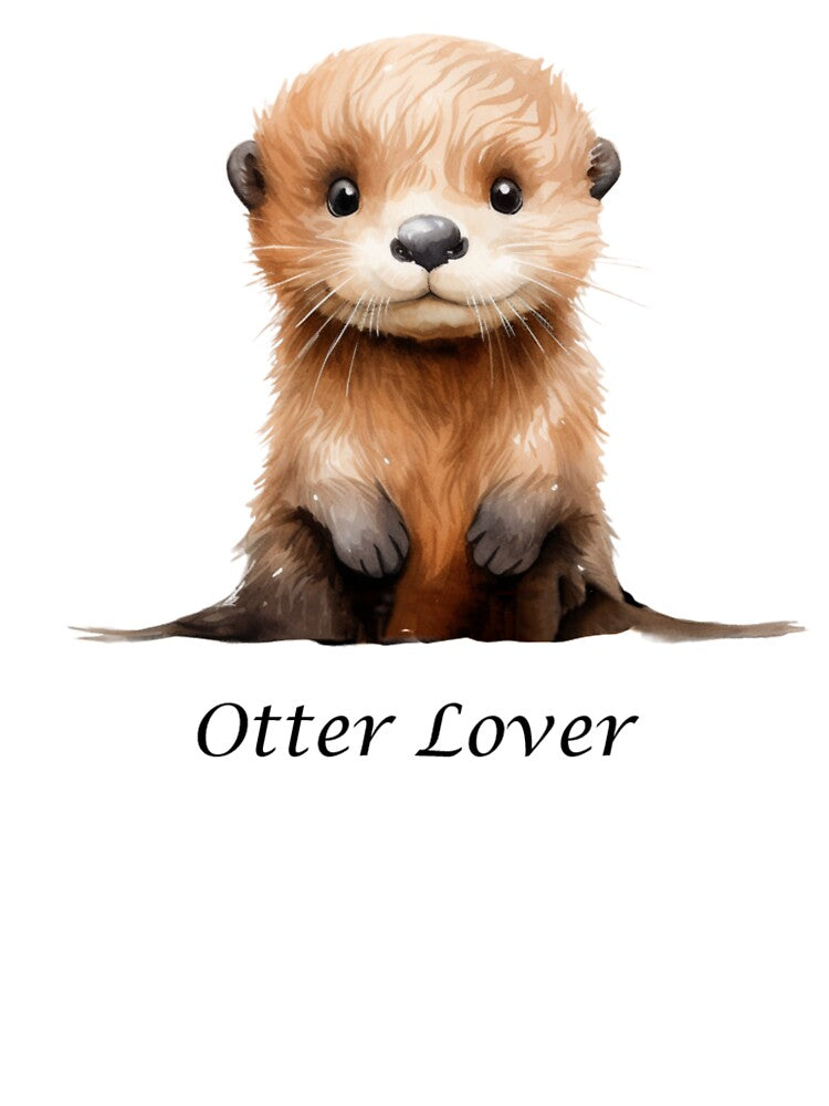 Otter Lover - Cute Otter by baby-animal-art