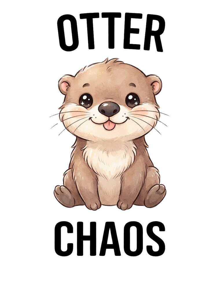 Cute Otter Chaos Kawaii Cartoon Animal by Shopex10